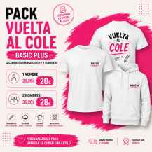 Pack Vuelta - BASIC PLUS - 2 Camiseta Manga corta + Sudadera