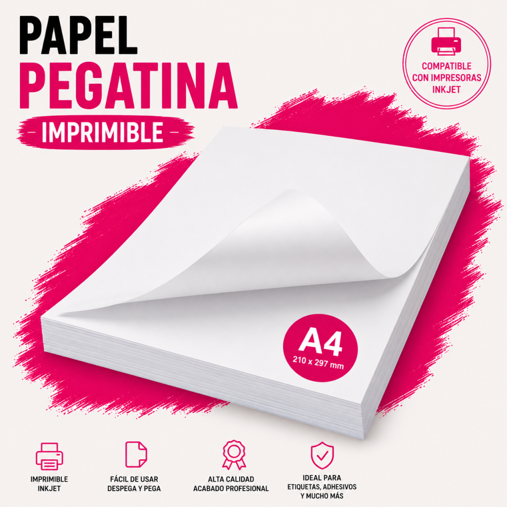 Papel Pegatina A4