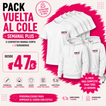 Pack Vuelta - Semanal Plus - 5 Camisetas Manga Corta + 2 Sudaderas